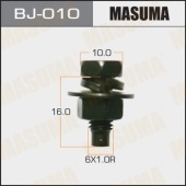 Болт с гайкой MASUMA BJ-010 M6х16х1,0 (набор 6шт)