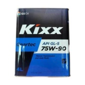 Масло трансмиссионное Kixx Geartec GL-5 75W-90 /4л мет. п/синт.