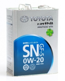 Масло моторное TOYOTA  Motor Oil SN 0W-20 4л 