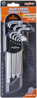 Набор ключей TORX 9 пр. T10-T50  OMBRA