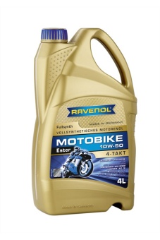 Масло моторное RAVENOL для мотоциклов Motobike 4T Ester 10W-50 4л